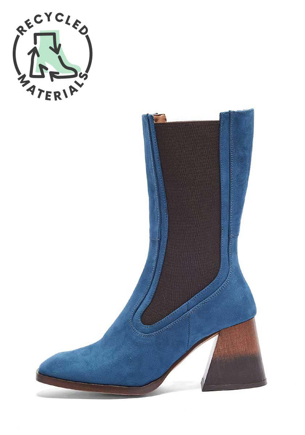 Vegan Boots Lola Blue Suede