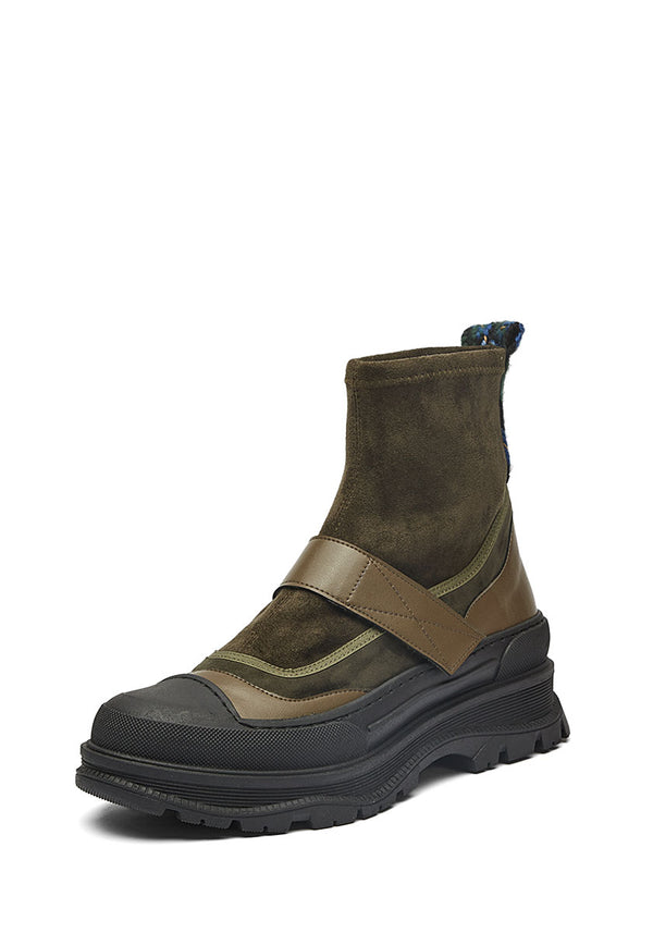 VEGAN BOOTS NADIA KHAKI SUEDE